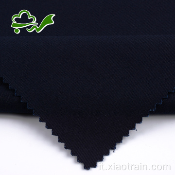 Tessuto in cotone biologico twill blu navy per pantaloni